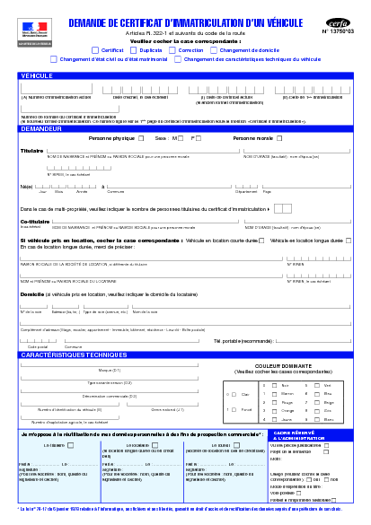 TÉLÉCHARGER DOCUMENT CERFA 13750